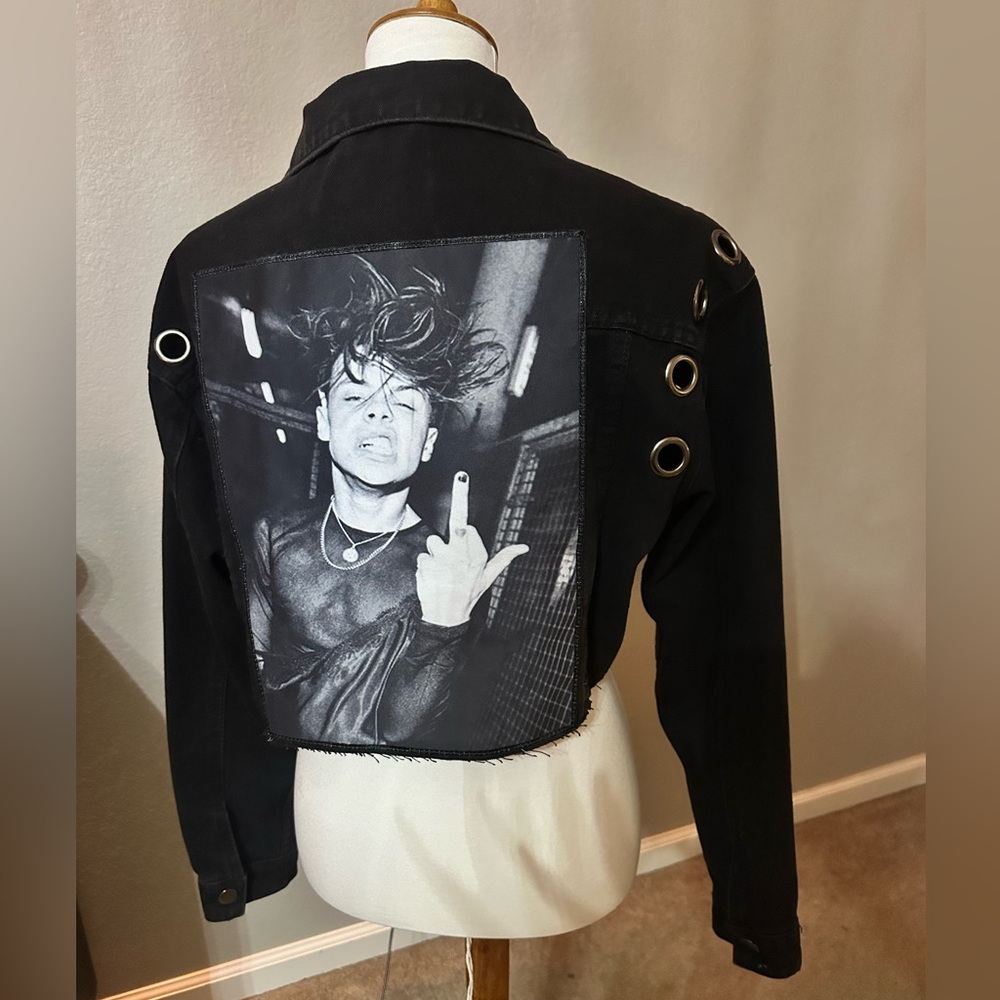 YUNGBLUD Fashion Nova Black Jacket with Custom Patch
